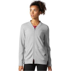 NWT Adidas Gray full zip coverup jacket